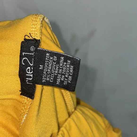 Rue 21 yellow self made leggings z8 - Picture 4 of 5